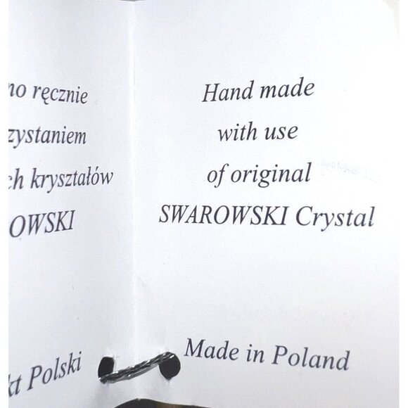 Purple & Gold Floral Glass Ornament Decorated Swarovski Crystals Handmade By Edw - Picture 5 of 5